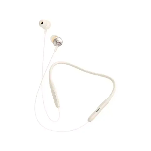 Baseus-Bowie-P1X-Creamy-White Baseus Bowie P1x Half In-Ear Neckband Wireless Earphones
